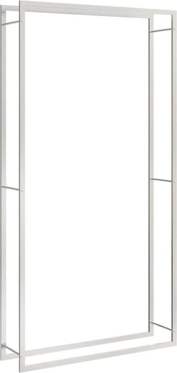 vidaXL - Haardhoutrek - 110x28x214 - cm - roestvrij - staal