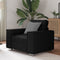 vidaXL - Zwarte - Faux - Leer - Zetel - - - 59 - cm