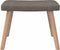 vidaXL Relaxstoel met voetenbank stof taupe
