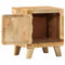 vidaXL - Nachtkastje - 40x32x46 - cm - massief - ruw - mangohout