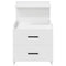 Nachtkastjes 2 st met 2 lades 40x36,5x62 cm wit