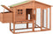 vidaXL - Kippenhok - met - nestkast - massief - vurenhout - grijs - en - wit