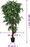 vidaXL - Kunstplant - mangoboom - 900 - bladeren - 180 - cm - groen