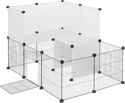 Eugad Buitenren - Konijnen en Cavia's - 20 Panelen - 107 x 72 x 72 cm - Wit