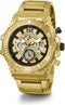 Guess exposure GW0324G2 Herenhorloge 48 mm - Goudkleurig