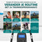 FITAGE Hometrainer - Fitnessfiets - 32 Weerstandsniveaus - Tablethouder voor Bluetooth Kinomap & Zwift