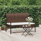 vidaXL - Tuinbank - met - kussen - 105 - cm - poly - rattan - bruin