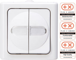 Kopp 560502004 BlueElectric Compleet Serieschakelaar spatwaterdicht Arctisch-wit 1 stuks