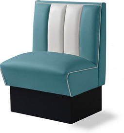 Bel Air Dinerbank Single Booth HW-70 Blauw