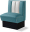 Bel Air Dinerbank Single Booth HW-70 Blauw