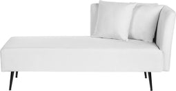 RIOM - Chaise longue - Gebroken wit - Rechtszijdig - Stof
