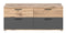 Furnilux Mason - TV-meubel - 2 deuren 2 lades - Eiken decor/Basalt grijs 130 x 53 x 47 cm