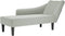 vidaXL - Chaise - longue - met - rechterarmleuning - fluweel - lichtgrijs