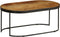 vidaXL - Salontafel - ovaal - 100 - cm - massief - ruw - mangohout - en - staal