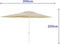 Parasoll Marbueno Beige Polyester Staal 200 x 300 cm