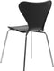BOONVILLE - Eetkamerstoel - Zwart - Synthetisch materiaal