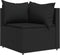 vidaXL - Tuinhoekbanken - met - kussens - 2 - st - poly - rattan - zwart
