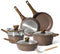 Just Perfecto JL-26 - 12 Delige Pannenset - Hittebestendige marmeren coating - Marron (12 stuks)