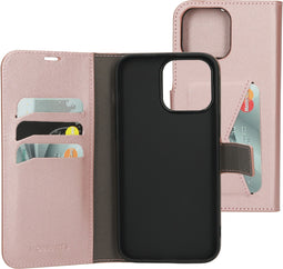 Mobiparts Classic Wallet Case - Flip Cover - Ruimte voor pasjes - Roze (iPhone 14 Pro Max)