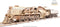 Ugears Houten Modelbouw - V-Express Stoomtrein met Tender