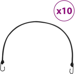 vidaXL - Spanelastieken - met - reflecterende - strips - en - haken - 10 - st - 100 - cm