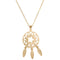 CO88 Collection Beloved 8CN 10041 Stalen Collier met Hanger - Dromenvanger Ø 20 mm - Lengte 42 + 5 cm - Goudkleurig