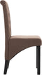 vidaXL - Eetkamerstoelen - 2 - st - stof - bruin
