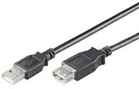 Goobay USB 2.0 AA 180 LC - USB 2.0 type-A - 1.8m - Zwart
