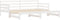 vidaXL - Slaapbank - met - onderschuifbed - 80x200 - cm - massief - grenenhout - wit