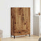 vidaXL - Hoge - kast - 70x31x115 - cm - bewerkt - hout - oud - houtkleurig