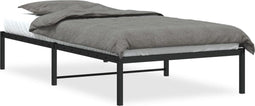 vidaXL - Bedframe - metaal - zwart - 100x190 - cm