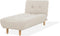 ALSTEN - Chaise longue - Lichtbeige - Symmetrisch - Polyester