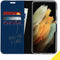 Accezz Galaxy S21 Ultra - Flip Cover - Krasbestendig Schokbestendig - Donkerblauw