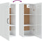 vidaXL - Hangkast - 35x34x90 - cm - bewerkt - hout - hoogglans - wit