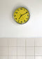 CABANAZ - klok, glas, plastic rand, doorsnede 30 cm, WALL CLOCK, geel