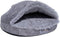 NAPZZZ Cuddle Cave Super Soft - Hondenmand - Eco-leer - 80x60xH20 cm Grijs