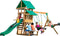 Backyard Discovery Belmont Speeltoestel - Speeltoren met Schommels, Glijbaan, Zandbak en Picknicktafel - Speelhuis met verdieping van hout voor de tuin / buiten