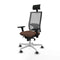 Bureaustoel met hoofdsteun Piqueras y Crespo 3D026G1 Donkerbruin