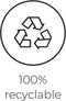 Capi Europe - Bloempot bol Row NL - 43x41 - Zwart - Opening Ø35 - Bloempot voor binnen en buiten - Levenslang garantie - Breukbestendig - 100% Recyclebaar - CO2 Neutraal geproduceerd - KBLRO933