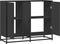 vidaXL - Dressoir - 94x35x76 - cm - bewerkt - hout - zwart