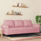 vidaXL - Driezitsbank - 180 - cm - fluweel - roze