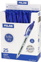 Milan Balpen P1 Met Drukknop 1 Mm Blauw 25 Stuks