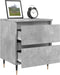 vidaXL - Nachtkastjes - 2 - st - 40x35x50 - cm - bewerkt - hout - betongrijs