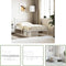 vidaXL - Bedframe - met - hoofd- - en - voeteneinde - metaal - wit - 107x203 - cm