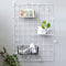 Mand Rechte Plank voor Gird Board Muur Organizer Muur Grid Accessoires voor Thuis en Keuken, 2Pack