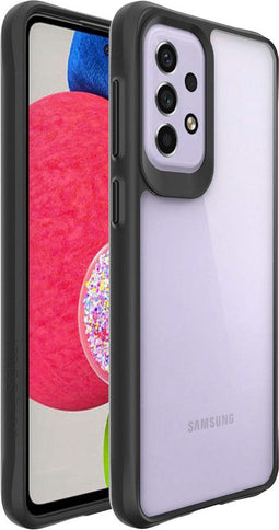 iMoshion Hoesje Geschikt voor Samsung Galaxy A33 Hoesje - iMoshion Rugged Hybrid Case - Zwart / Transparant