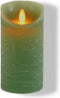 Anna's Collection Led kaars/stompkaars - jade groen - H15 x D7,5 cm - wax - bewegende vlam