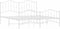 vidaXL - Bedframe - met - hoofd- - en - voeteneinde metaal - wit - 180x200 - cm