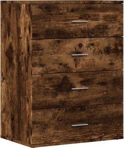 vidaXL - Dressoir - 60x39x80 - cm - bewerkt - hout - gerookt - eikenkleurig