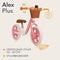 Lionelo Alex Plus - Kinderloopfiets - Verstelbaar zadel & stuur - Roze